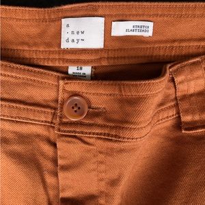 A New Day Women's Size 18 Stretch Elastizado Wide Leg High Rise Chestnut